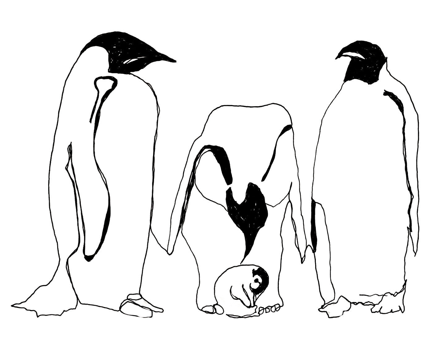 Continuous Line Penguins